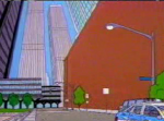 Cartoon version of WTC from street.